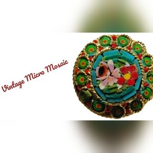* Vintage Micro Mosaic Brooch *